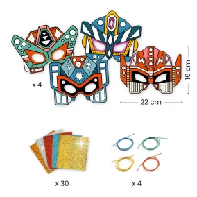   Csináld magad! Fémfóliás Robot arcmaszkok - Djeco kreatív készlet