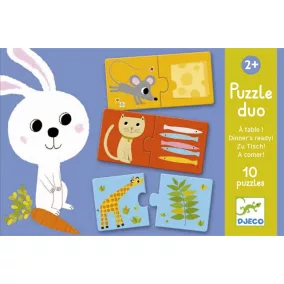 Párosító puzzle - Ki mit eszik?