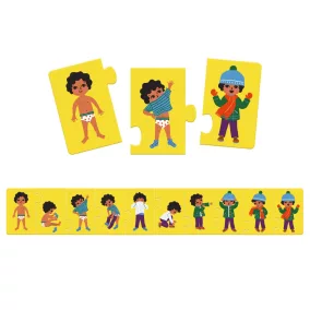 Sorozatkirakó Öltözködés - 10 db-os Djeco puzzle