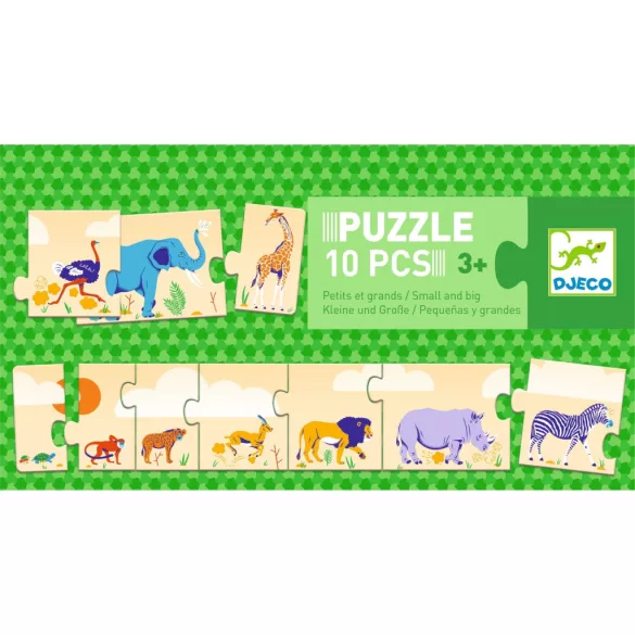 Sorozatkirakó Kicsi és nagy - 10 db-os Djeco puzzle