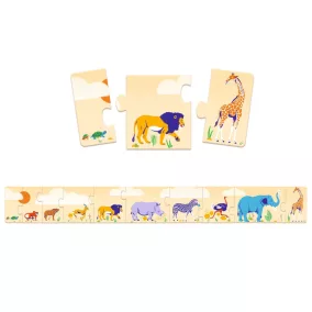 Sorozatkirakó Kicsi és nagy - 10 db-os Djeco puzzle