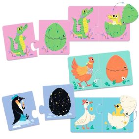Djeco Párosító puzzle Kié a tojás?