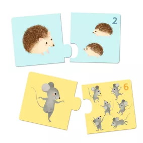   Djeco Párosító puzzle Kié a kölyök? 24 db-os - Baby animals