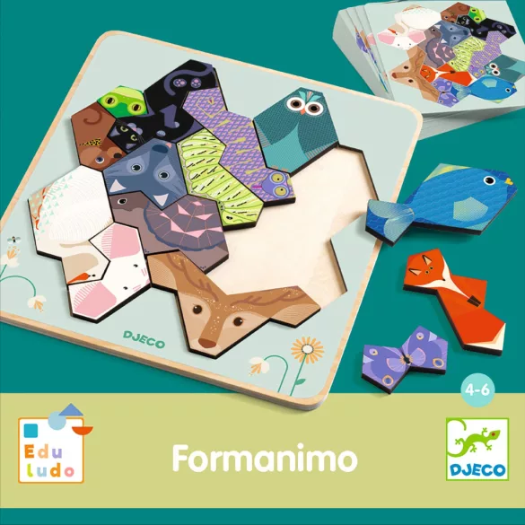 Djeco Fejlesztő játék - Állatformák kirakója - Eduludo FormAnimo