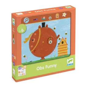   Djeco Fejlesztő játék, megfigyelés - Keress és pörgess, Tréfás - Eduludo Obs Funny