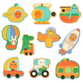   Djeco Párosító puzzle - Járművek, 20 db-os - Duo Vehicles