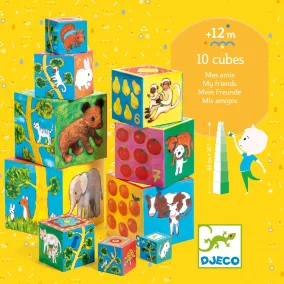   Djeco Toronyépítő játék - Barátok - 10 my friends blocks