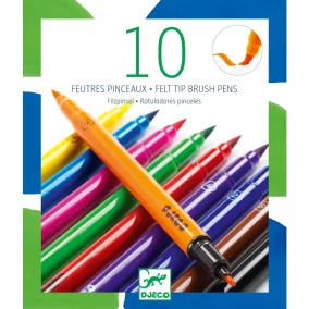 Ecsetfilc készlet - 10 klasszikus szín