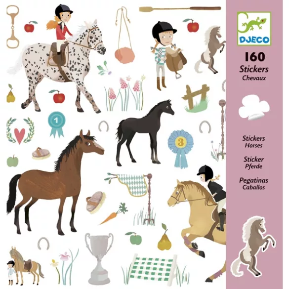 Matricák - Lovak - Djeco 160 db-os matricakészlet