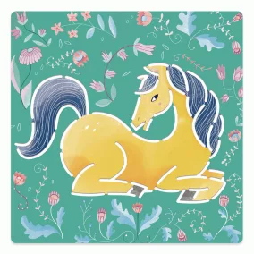   Rajzsablonok - Lovak - Horses - Djeco 5 db-os kreatív rajzkészlet
