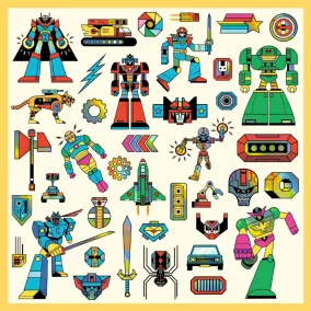 Matricák - Robotok - Djeco 160 db-os matricakészlet