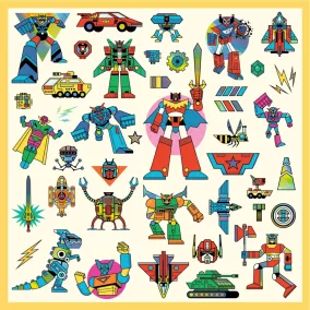 Matricák - Robotok - Djeco 160 db-os matricakészlet