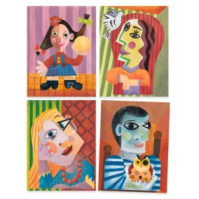   Djeco Művészeti műhely - Kubus fejek - Inspired by Pablo Picasso