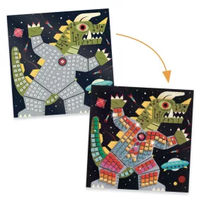   Mozaikkép készítés - Űrcsata - Space battle - Djeco kreatív készlet