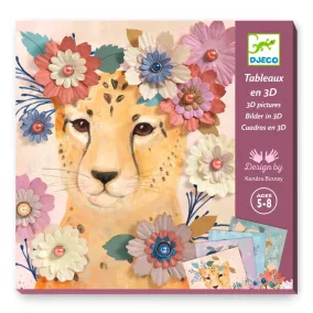   Kreatív műhely - Állatok virágokkal - Floral wreaths - Djeco kreatív készlet