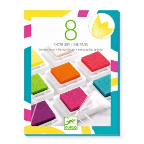 Nyomdapárna készlet - 8 pop szín- Djeco kreatív szett