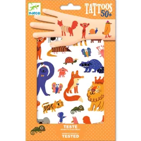 Djeco Tetováló matricák - Vicces állatok - Funny animals