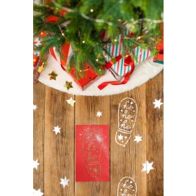 Mikulás lábnyom sablon - Karácsonyi dekoráció 3db