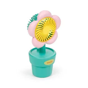 Mini Ventilátor - USB Töltős - Cserepes Virág