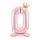0-ás születésnapi szám álló fólia lufi - pink 84 cm