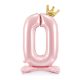 0-ás születésnapi szám álló fólia lufi - pink 84 cm