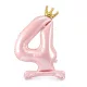 4-es születésnapi szám álló fólia lufi - pink 84 cm