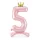 5-ös születésnapi szám álló fólia lufi - pink 84 cm