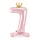7-es születésnapi szám álló fólia lufi - pink 84 cm