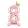 8-as születésnapi szám álló fólia lufi - pink 84 cm