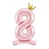 8-as születésnapi szám álló fólia lufi - pink 84 cm