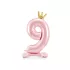 9-es születésnapi szám álló fólia lufi - pink 84 cm
