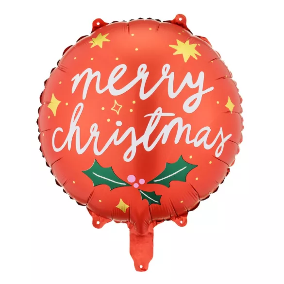 "Merry Christmas" feliratú Fólia lufi - 45 cm