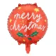 "Merry Christmas" feliratú Fólia lufi - 45 cm
