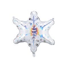 Holografikus hópehely fólia lufi 64x66 cm