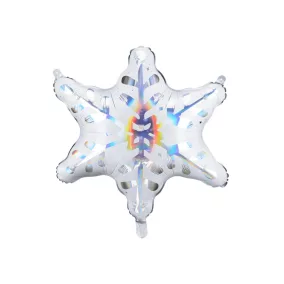 Holografikus hópehely fólia lufi 64x66 cm