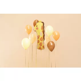 1-es születésnapi szám fólia lufi - zsiráf - 82 cm