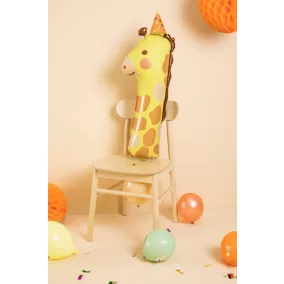 1-es születésnapi szám fólia lufi - zsiráf - 82 cm