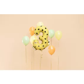 3-as születésnapi szám fólia lufi - gepárd - 75 cm