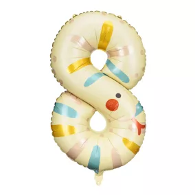 8-as születésnapi szám fólia lufi - kígyó - 72 cm