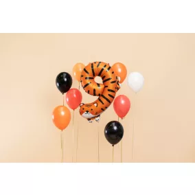 9-es születésnapi szám fólia lufi - tigris - 76 cm