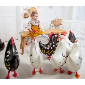 Fólia lufi - Sétáló tyúk - fekete