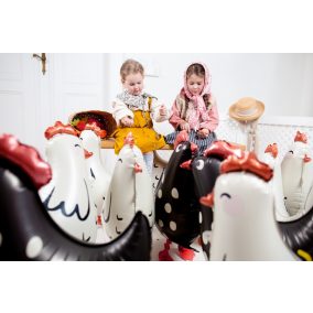 Fólia lufi - Sétáló tyúk - fekete