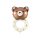 Macis csörgő fólia lufi 61x88 cm - Teddy Bear Party