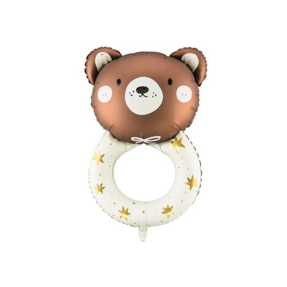 Macis csörgő fólia lufi 61x88 cm - Teddy Bear Party