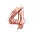 4-es születésnapi szám fólia lufi - rose gold 86 cm