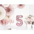 5-ös születésnapi szám fólia lufi - rose gold 86 cm