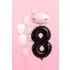8-as születésnapi szám fólia lufi - fekete 86 cm