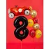 8-as születésnapi szám fólia lufi - fekete 86 cm