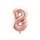 8-as születésnapi szám fólia lufi - rose gold 86 cm