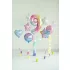 9-es születésnapi szám fólia lufi - Pastel Rainbow 86 cm